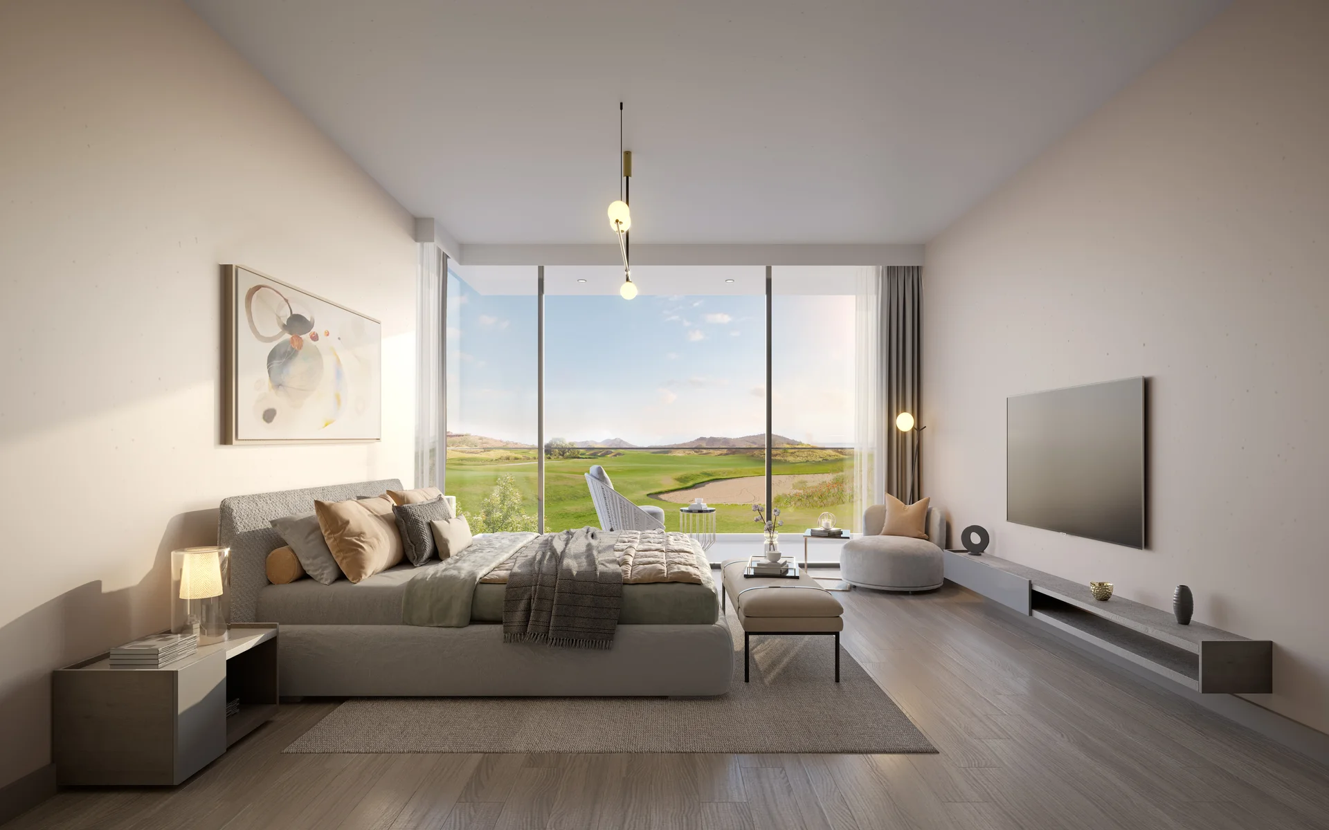 Fairway Villas master bedroom luxury interior AIDA City Oman