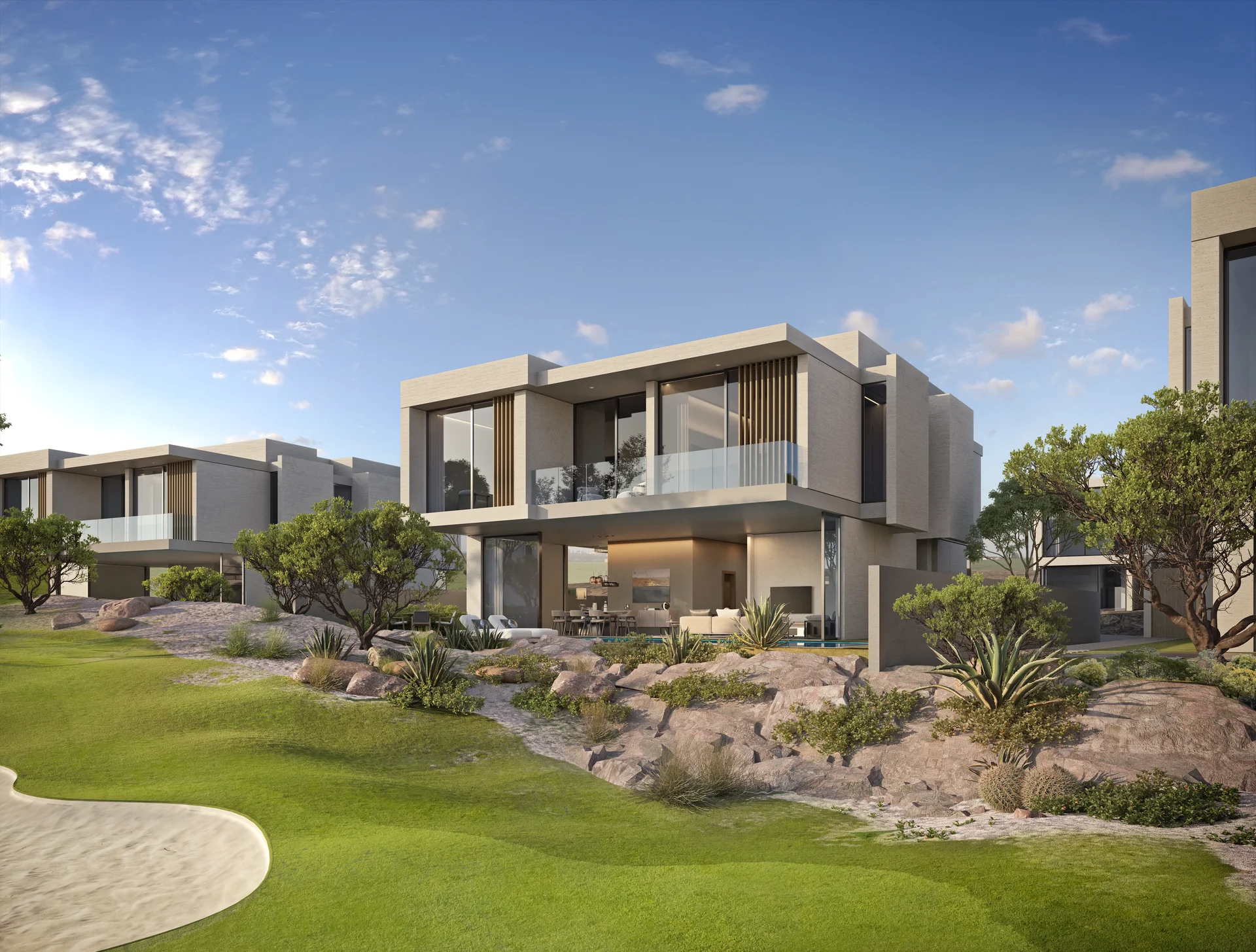 Fairway Villas rear view standalone villa AIDA City Muscat Oman