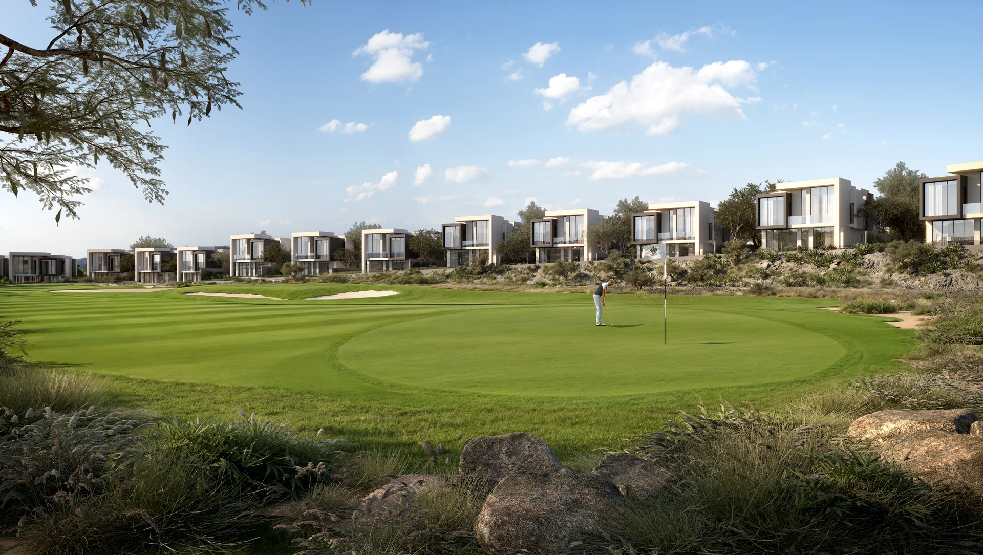 Luxury golf villas aerial view AIDA City Muscat Oman
