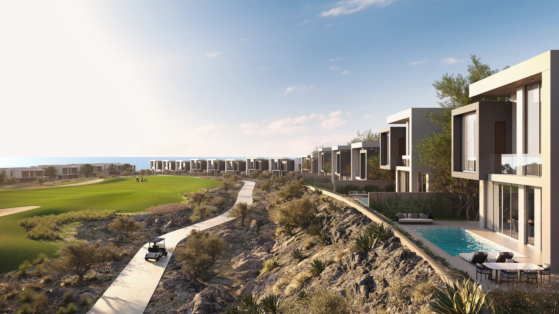 Luxury villa rear exterior view AIDA City Muscat Oman